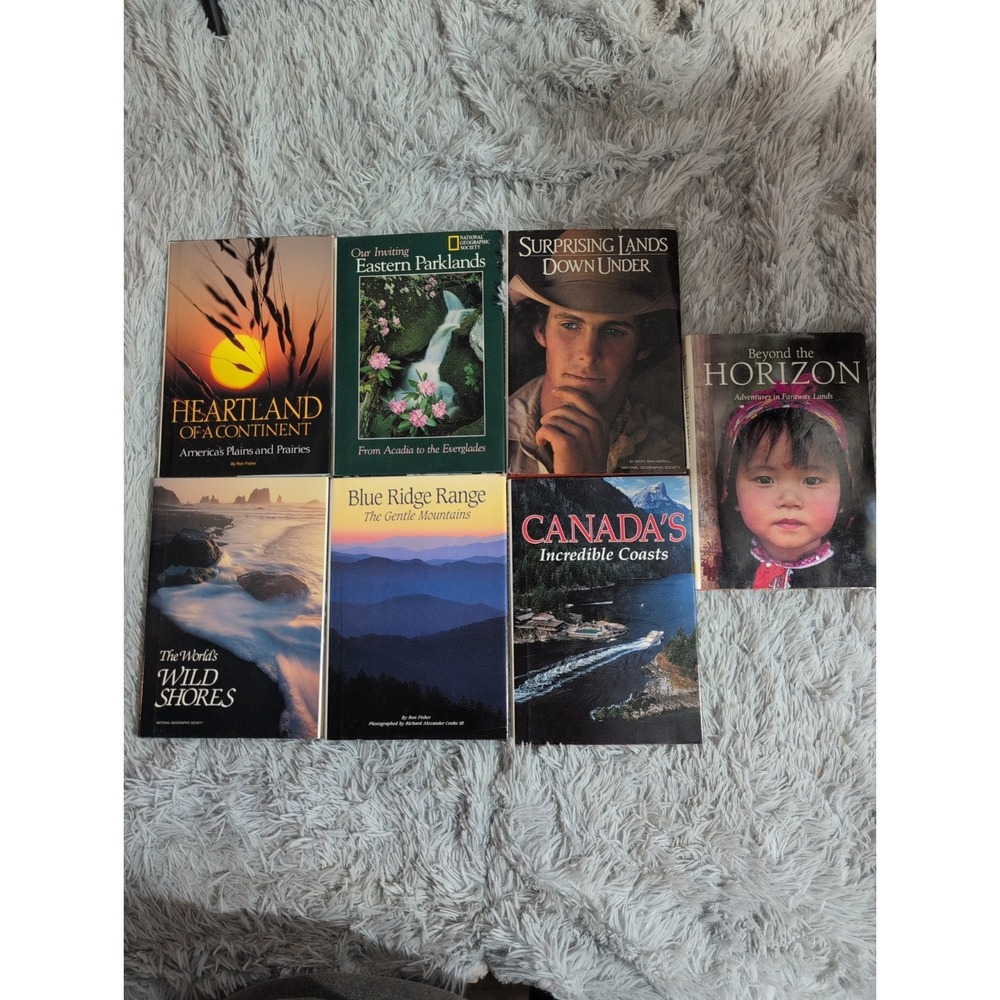 Lot Of 7 National Geographic Coffee Table PHOTO BOOKS Hardcover Shores Mainland